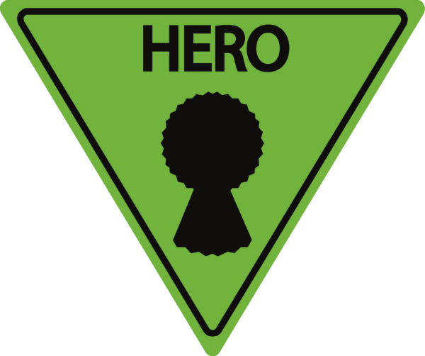 Highway Hero Green Sign