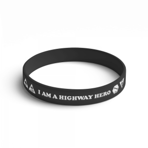 I am a Highway Hero black wrist band